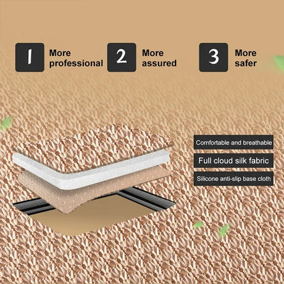 Summer Car Seat Cushion Cover Breathable Ice Silk Non Slip Auto Seat Protector Pad Men Women Universal Car Interior Accessories