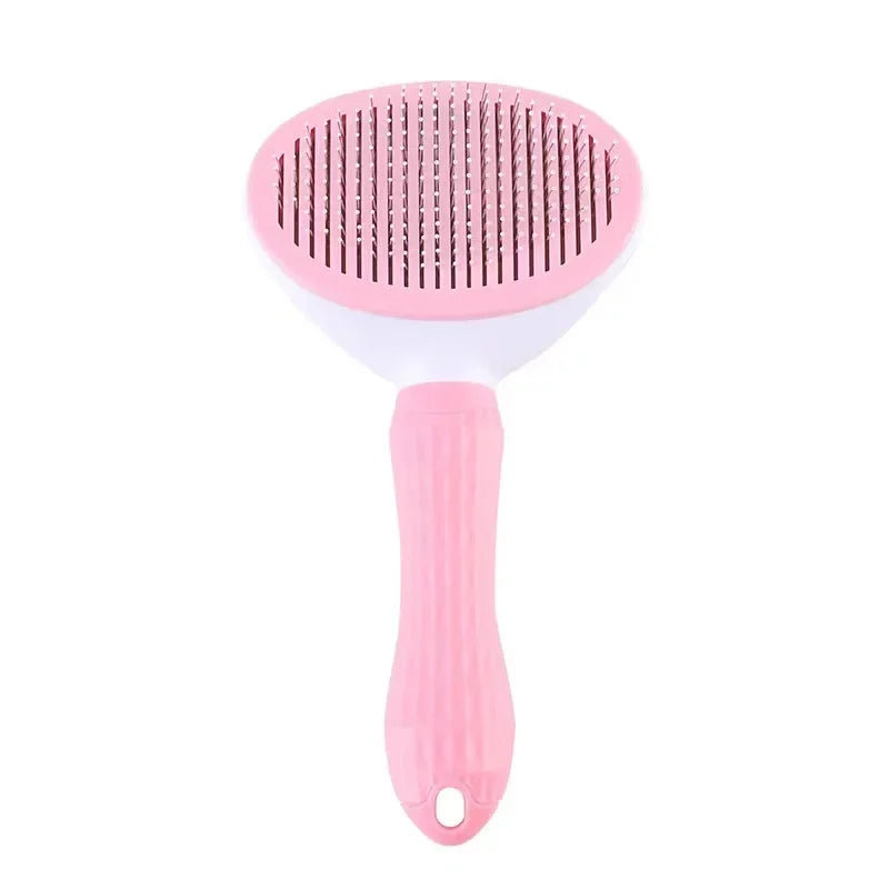 Self Cleaning Pet Slicker Brush One Click Deshedding for Cats Dogs Remove Loose Hair Grooming Massage Comb Safe Gentle Efficient