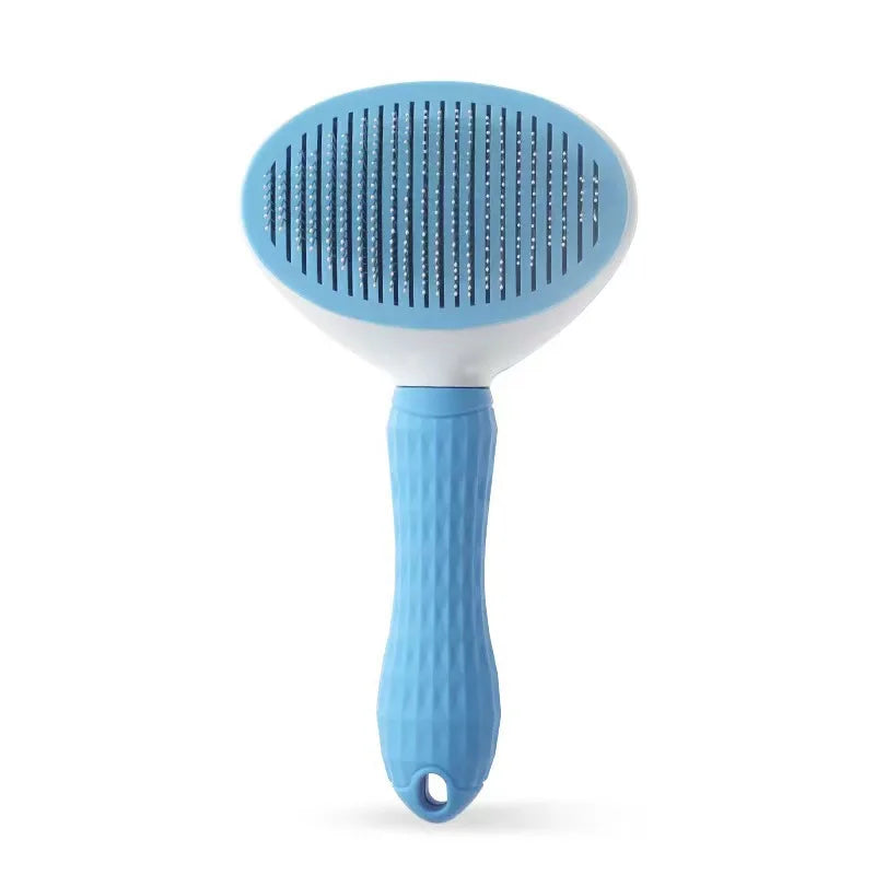 Self Cleaning Pet Slicker Brush One Click Deshedding for Cats Dogs Remove Loose Hair Grooming Massage Comb Safe Gentle Efficient